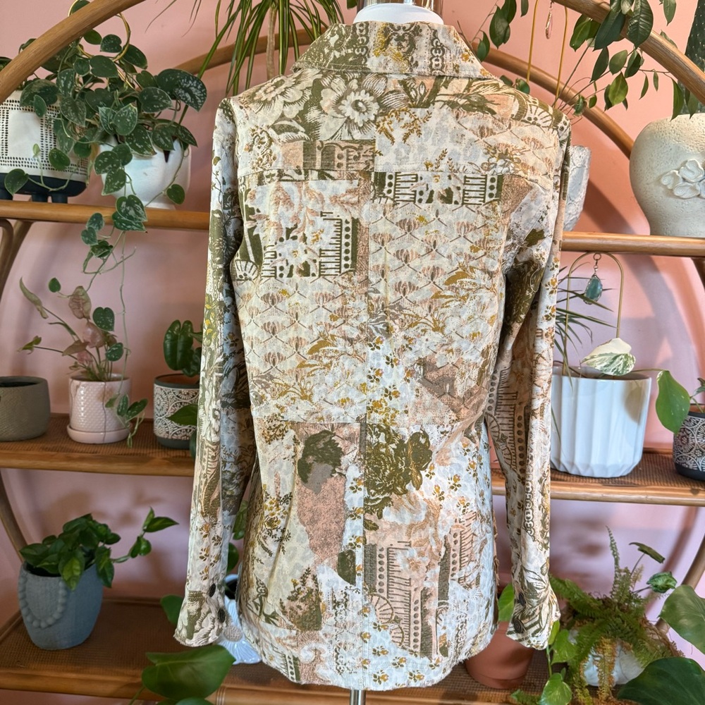 Anthropologie Pilcro Fielder Denim Jacket Shacket Long Sleeve Boxy Button Down S - Picture 15 of 16